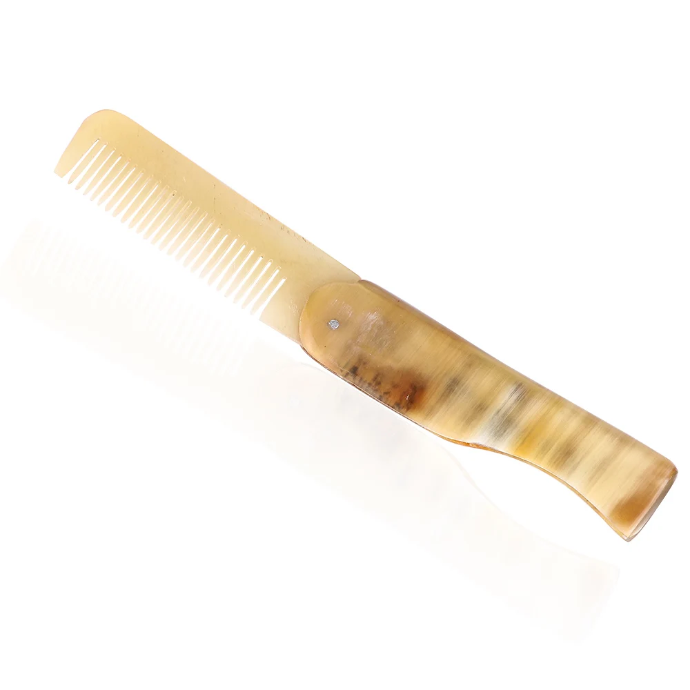 Складной расческа Рог яка 1 шт. зажим для карманов инструмент укладки усов и