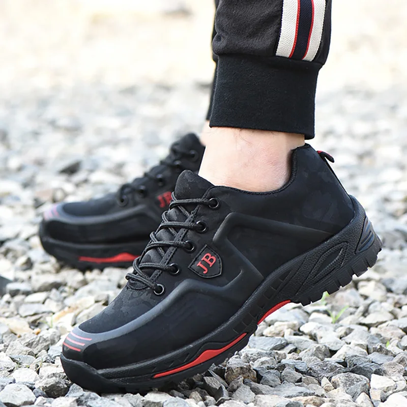 Мужская обувь со стальным носком безопасные рабочие ботинки дышащие с защитой от