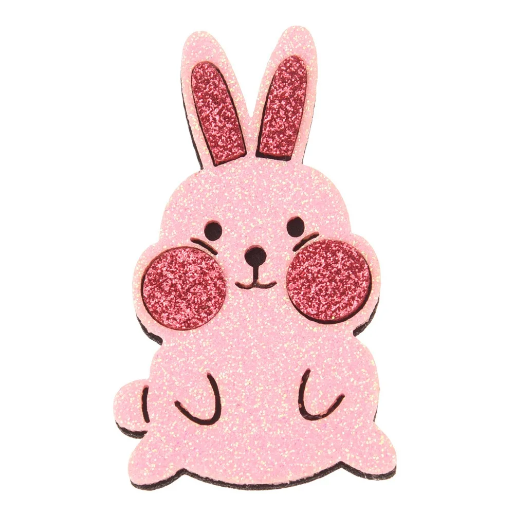 Pink 180PCS 1.5inch Cute Hair Accessories DIY Hair Accessory Bunny Easter Day Headwear Accessories No Hairclip Hair bows - Цвет: Pink