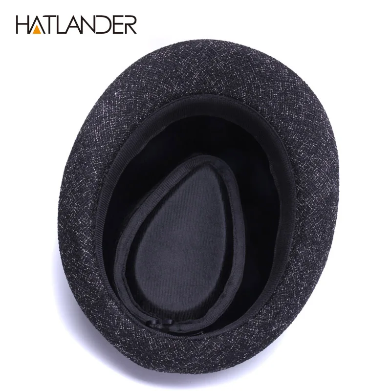 Шляпа от солнца HATLANDER для мужчин и женщин модная льняная Федора кепка в стиле джаз