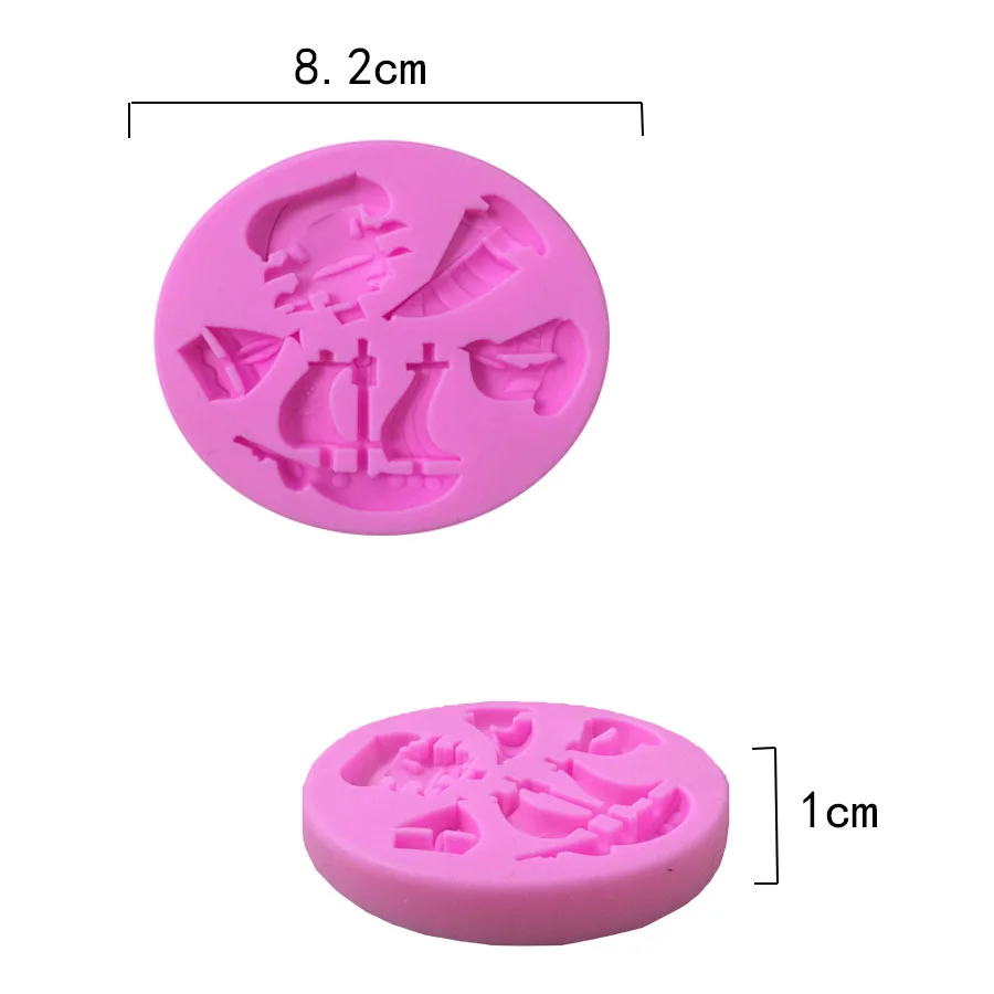 Пиратский корабль силиконовая форма для торта шоколада пудинга желе конфет