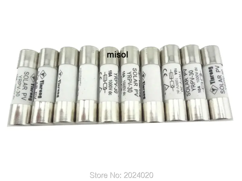 

10 units of PV solar fuse 10A 1000VDC fusible 10x38 gPV