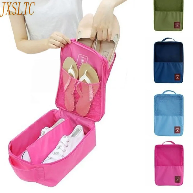 JXSLTC Portable Travel Shoe Bag Tote Shoes Underwear bra makeup Organize mesh bag  Luggage Travel Accessories Bag for Shoes