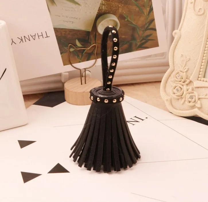 Ботфорты с заклепками бахромой и брелок DIY кожа мобильный телефон оболочки