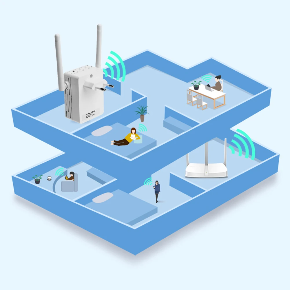2 4 ГГц 300 м настенный штекер мини Wi Fi беспроводной приемник маршрутизатор