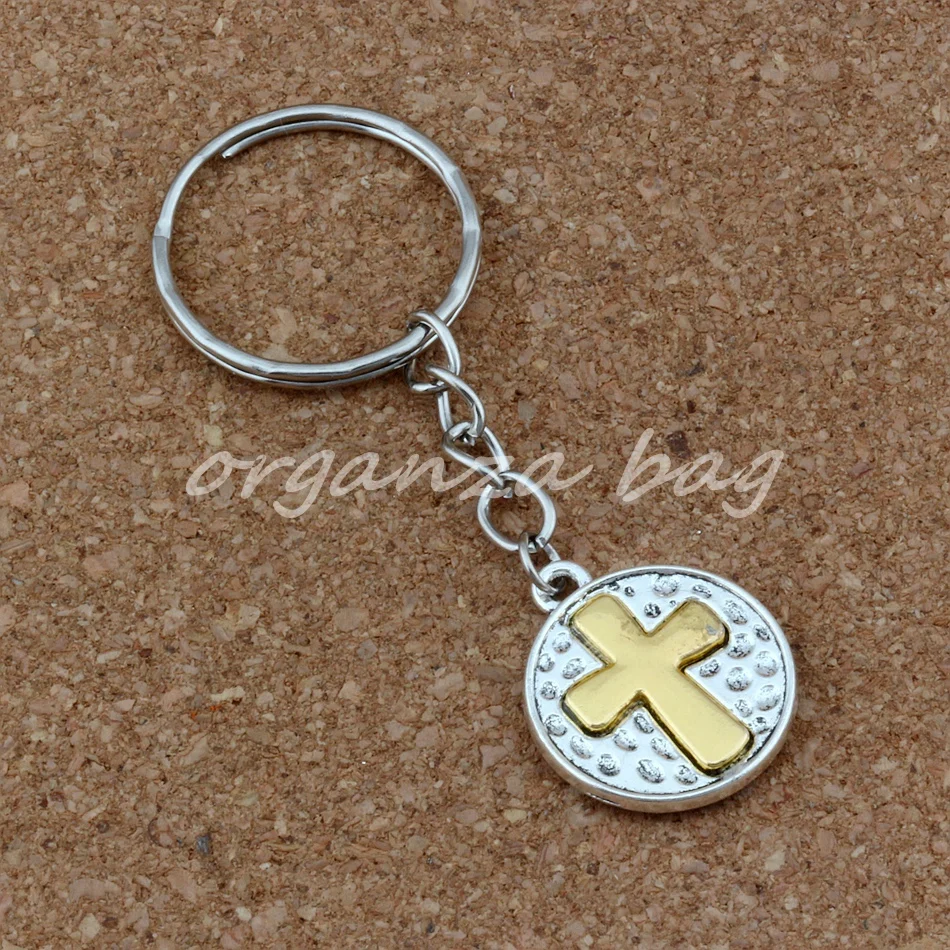

3pcs Keychain Crucifix Cross Religion Charms Pendant Keychain Travel Protection 19.5x70mm Pendant DIY Jewelry A-265f