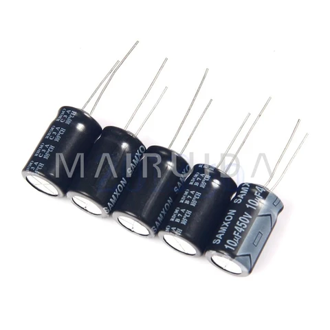Электролитический конденсатор 10 мкФ 450 в, 5 шт.