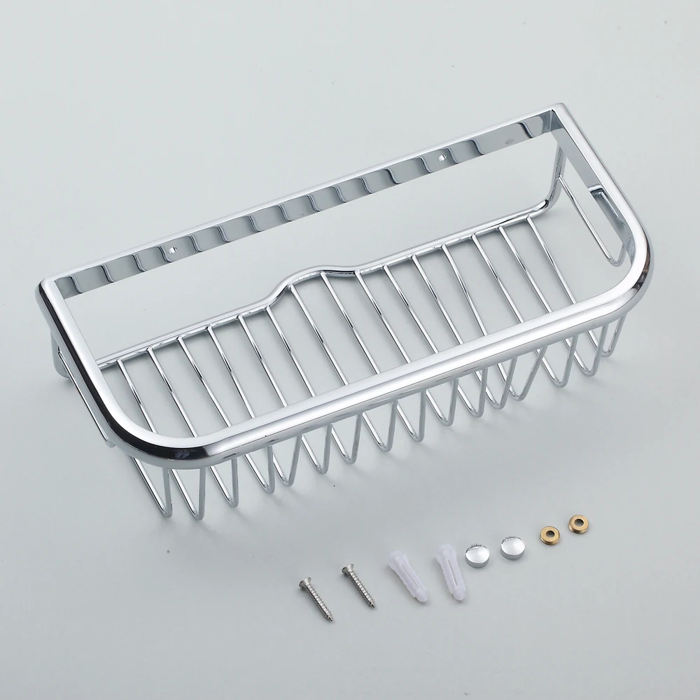 Латунные аксессуары для ванной комнаты BAKALA угловая полка хромированная отделка