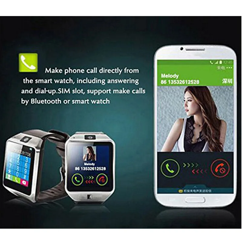 Letine умные часы DZ09 мужские и женские электронные наручные Bluetooth SIM карта