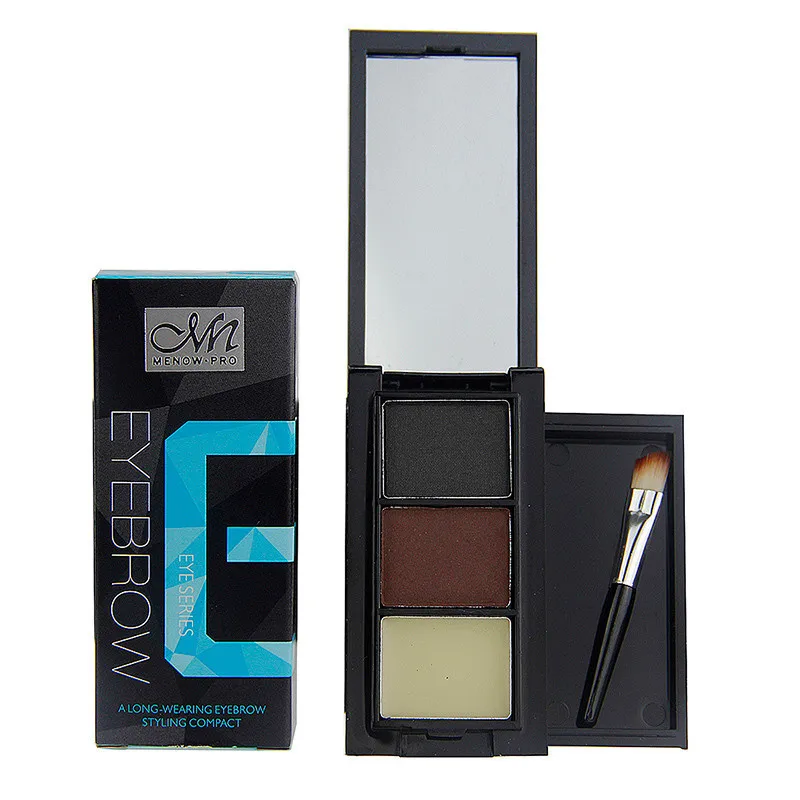 2 Цвет чёрный коричневый пудра для бровей Палитра косметических бренд стойкая