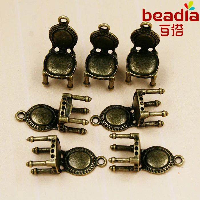 Новая мода 4 шт./лот 13*29 античные бронзовые покрытые стулья сплав амулеты и