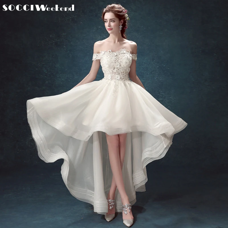 SOCCI Weekend французские Свадебные платья из органзы с вырезом лодочкой и