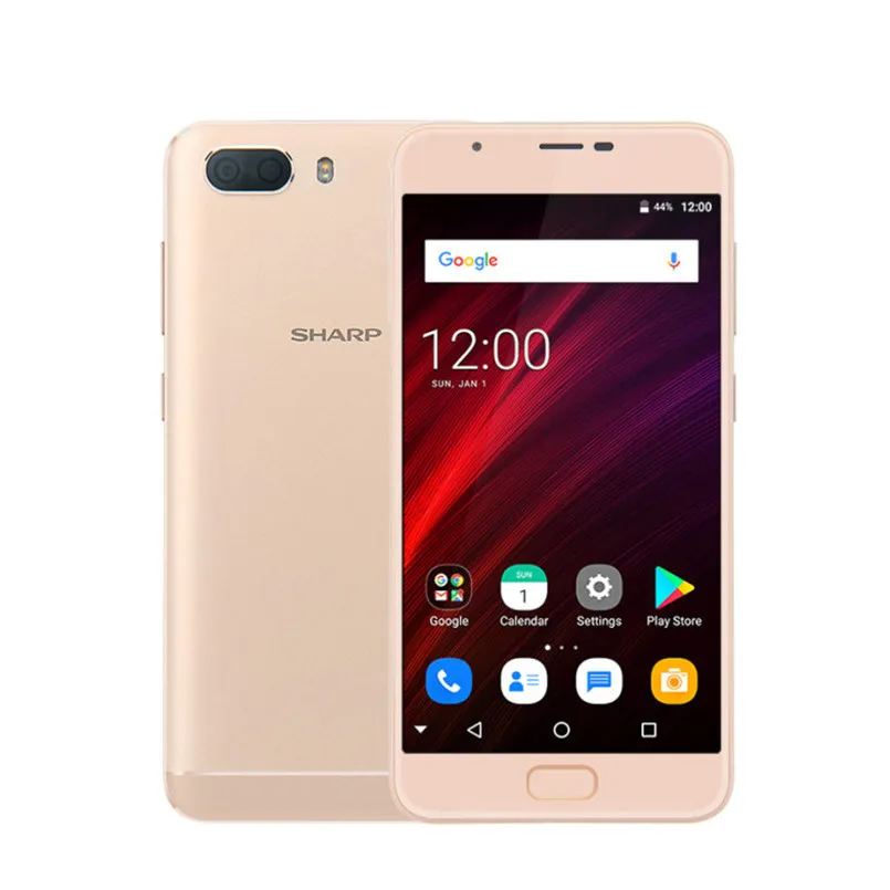 Gold Смартфон SHARP R1S FS8028, глобальная версия, 5,5 дюймов, HD ips, 2.5D, изогнутый MTK6750, четыре ядра, 3 ГБ, 32 ГБ, 5000 мАч, 4G LTE, Android Celphone - Цвет: Gold