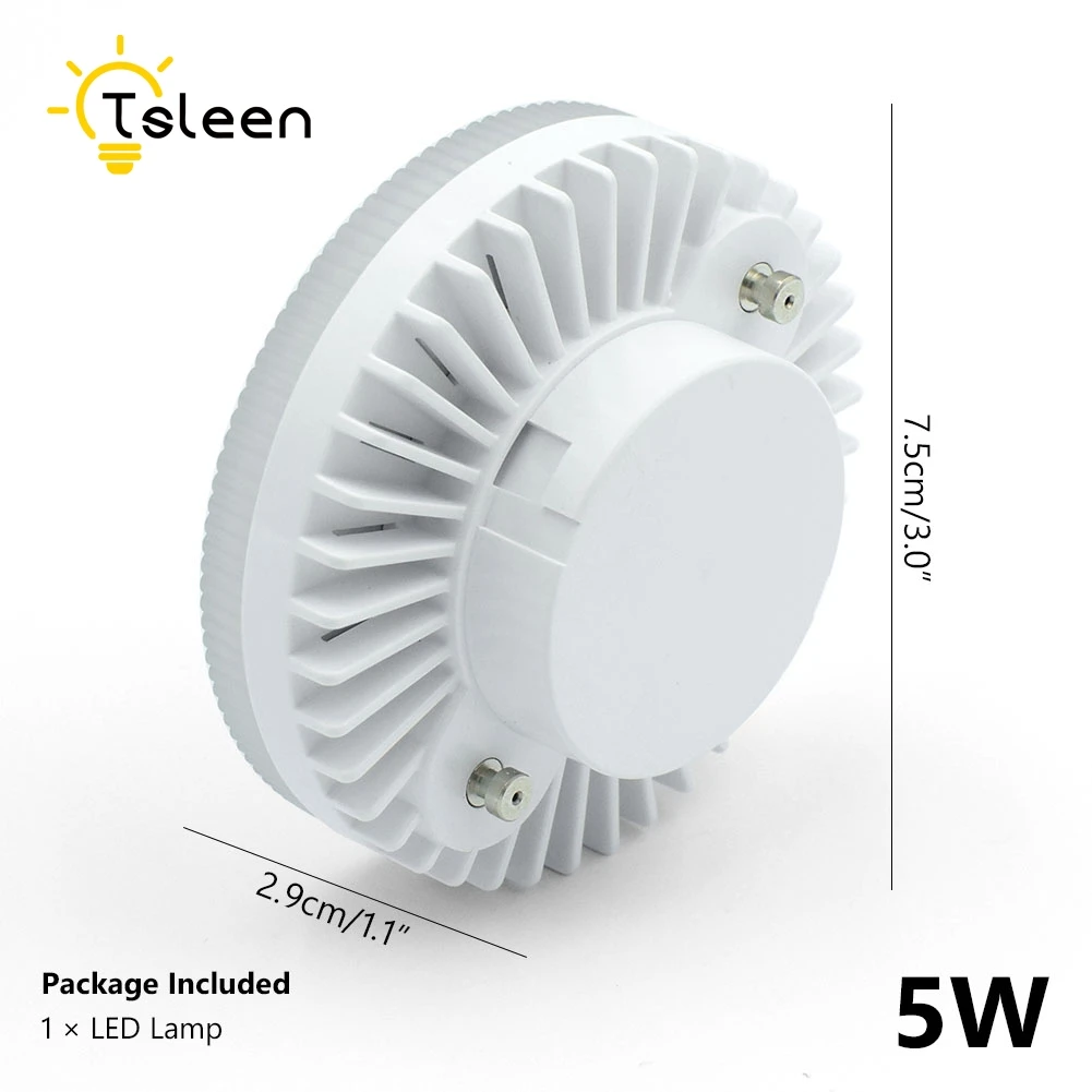 5W NEW GX53 Led Lamp 5w 7w 9w 12w 15w 18w Spotlight SMD2835 Led Light AC 110V 220V 240V Warm Cool White Led Bulb AC 85-265V - Испускаемый цвет: 5W