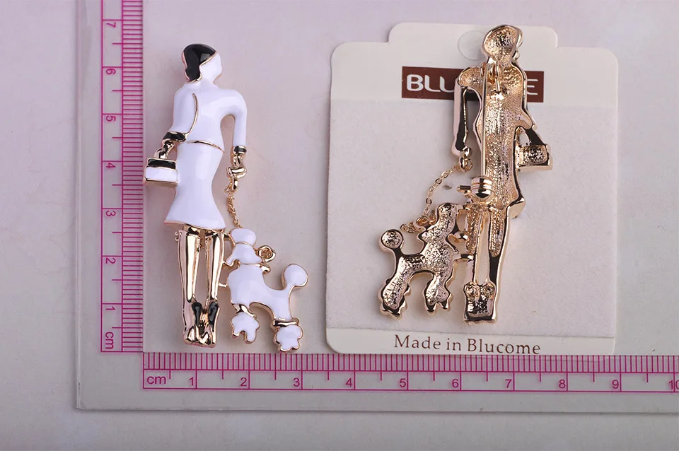 Blucome, модное сексуальное платье, броши для девочек, синяя эмалевая сумка, Женский корсаж на булавке, пряжки для костюма, шарфа, Золотого Металла, на булавке, Женские Ювелирные изделия