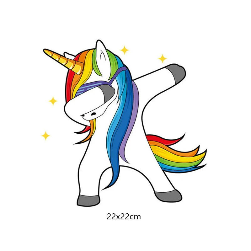 Shy Unicorn L Единорог железа на переводе вышитые нашивки-аппликация на одежду значки a-уровень моющиеся Патчи Наклейки для одежды куртки - Цвет: Shy Unicorn L