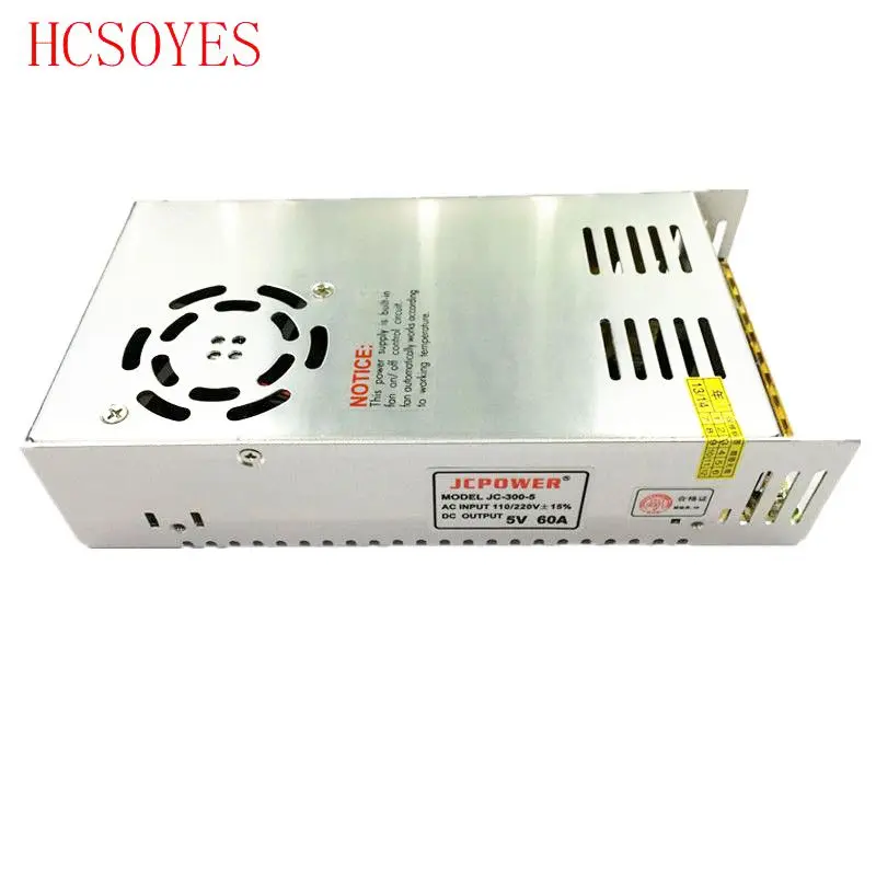 DC 5V 60A 300W импульсный источник Питание для WS2812B WS2801 Светодиодные ленты светильник