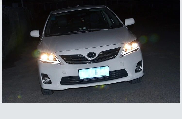 Автомобильные угловые фары для Corolla Altis 2011- светодиодные фары HID Bi-Xenon проектор