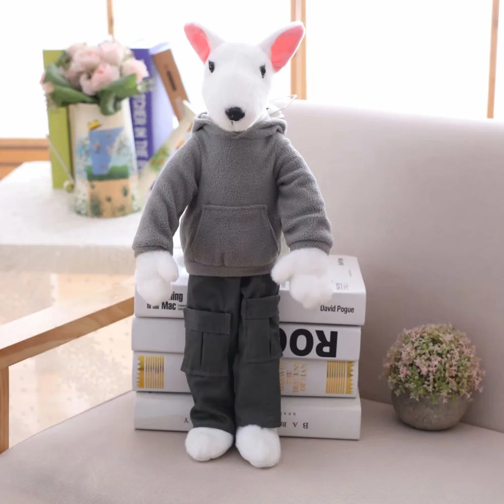 Плюшевая игрушка Bull Terrier Спортивная собака шарнирная плюшевая подвижные длинные