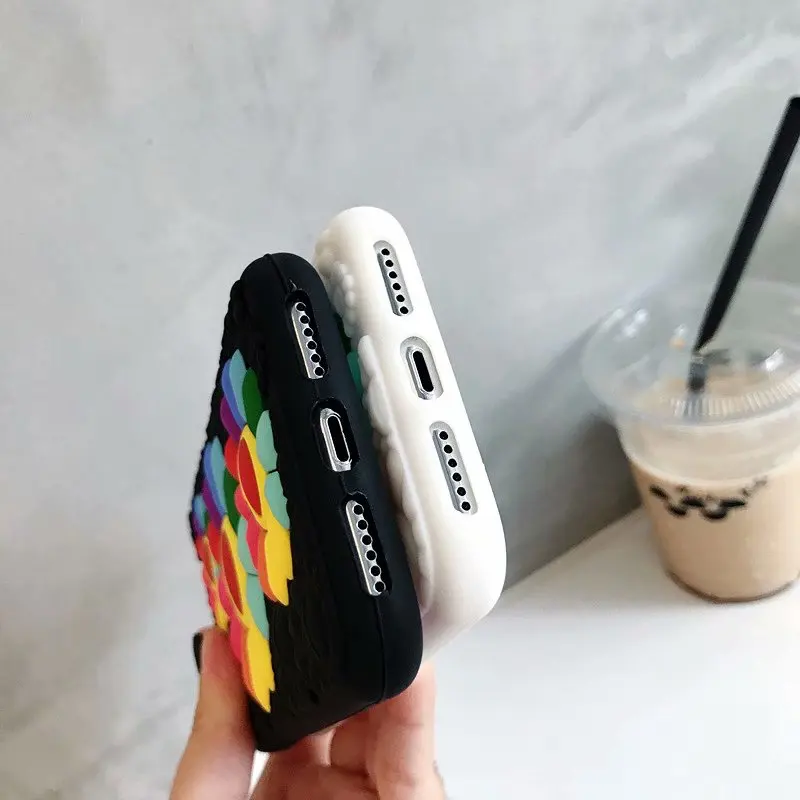 3D чехол для телефона с подсолнухом iPhone Xs max Роскошные Симпатичные из мягкого ТПУ