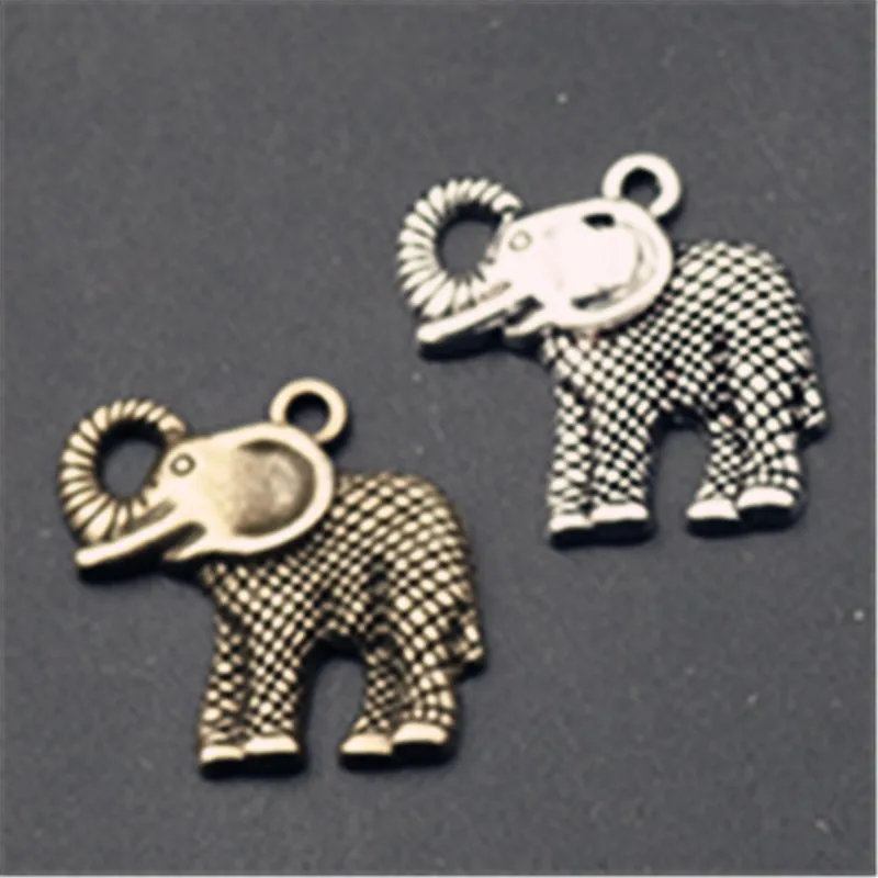 WKOUD 10pcs Silver Color/Bronze African Elephant Charm Alloy Pendant For Necklace Bracelet DIY Jewelry Handmade A794 | Украшения и
