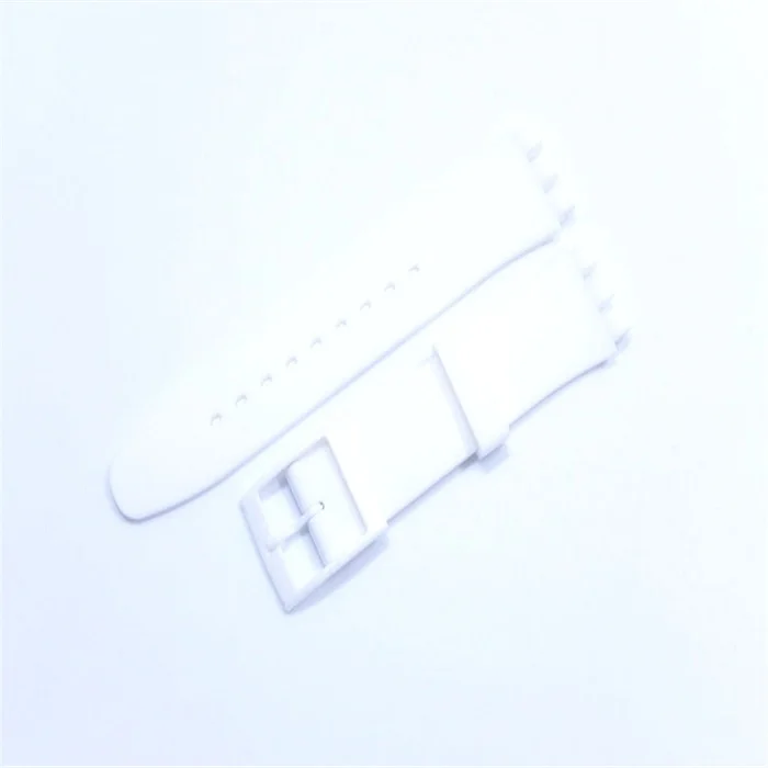 Белый XBERSTAR наручные часы ремешок для Swatch 16 мм 17 мм 19 мм 20 мм резиновый силиконовый сменный ремешок для часов браслет аксессуары - Цвет: Белый