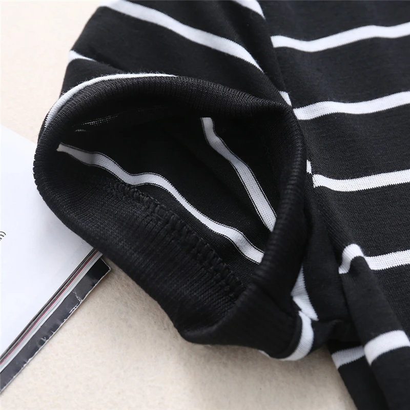 Сексуальное женское платье с коротким рукавом Полосатое вечернее вырезом