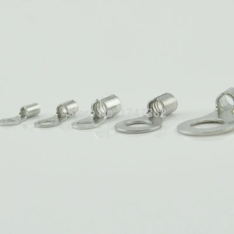 

1000PCS RNB5.5-8 Non-insulated ring terminal electrical wire crimp naked connector AWG 12-10