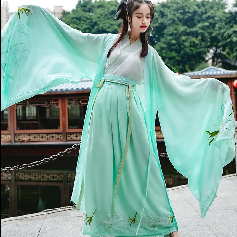 Hanfu древний костюм национальный для женщин hanfu Фея китайская династия платье