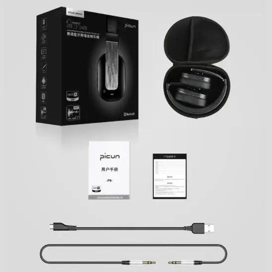 Picun F9 Bluetooth беспроводная гарнитура кожаный стенд металлический корпус наушники