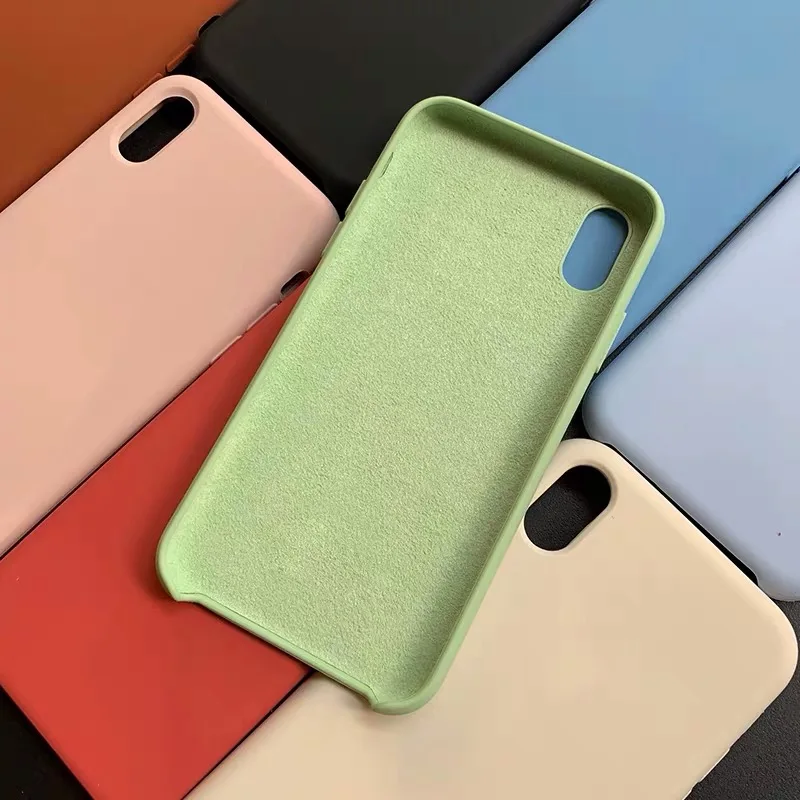 красочный жидкий Ультратонкий Мягкий силиконовый чехол для iPhone XS XR 7 8 6 S Plus 5 5S SE на