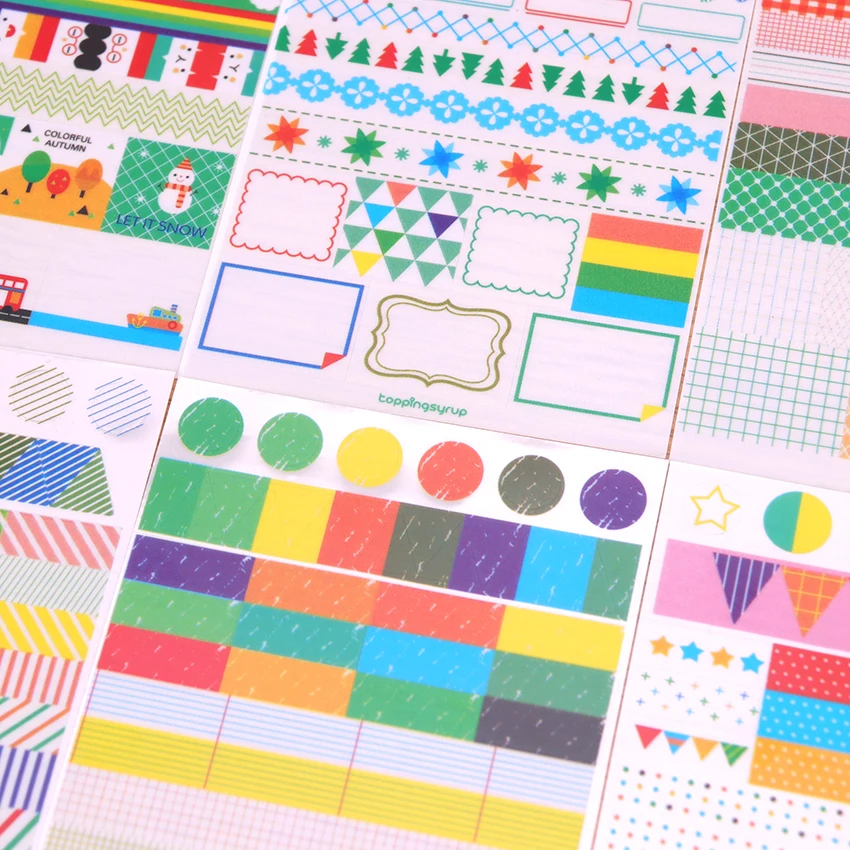 6 листов/набор стикеры для записей|Канцелярские наклейки| |