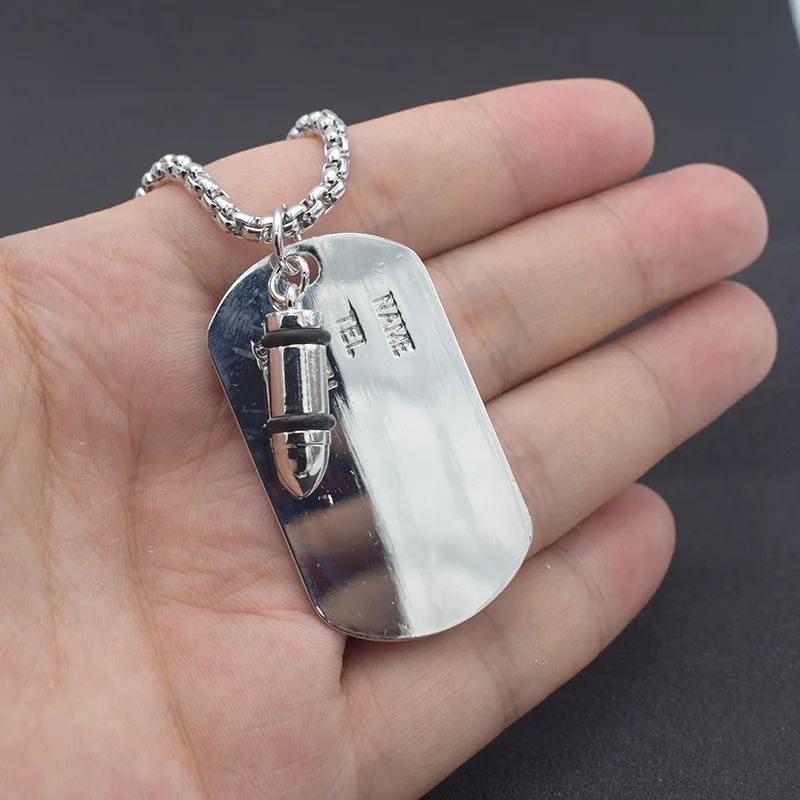 Готическая бирка ожерелье с пулей для мужчин и женщин ювелирные изделия подвеска