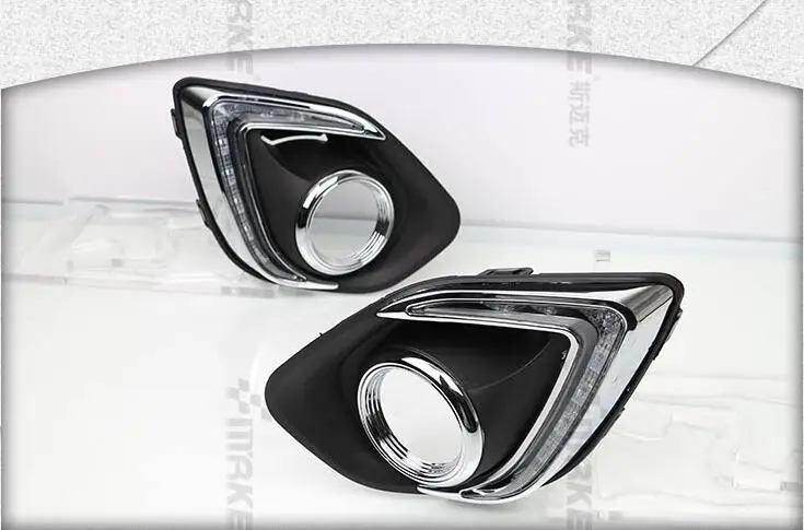 Osmrk LED DRL Противотуманные Фары Светильник для Mitsubishi ASX 2013 5 с объективом проектора
