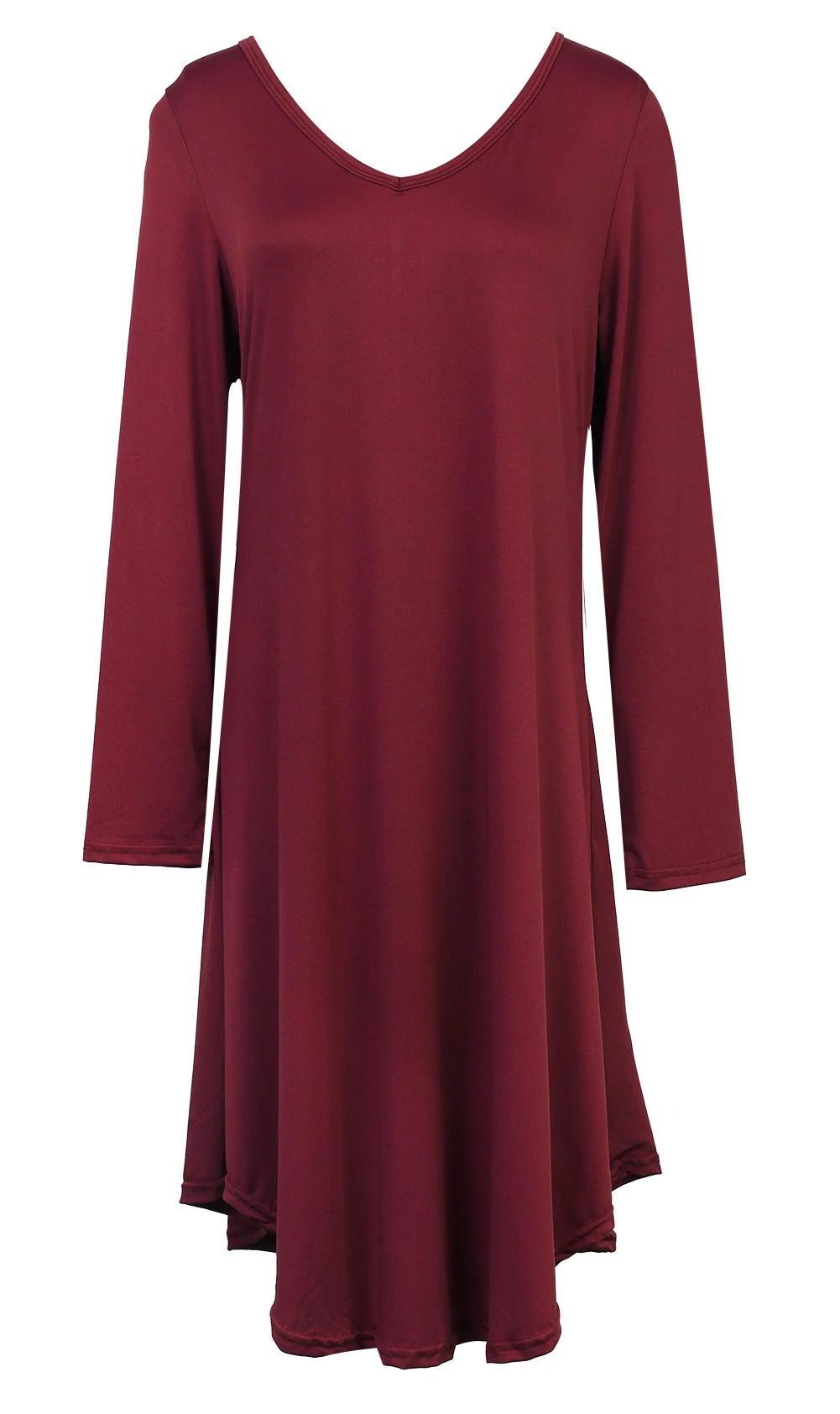 

4 color 2016 New autumn fall spring Winter Dress Fashion femme Women Casual Long Sleeve v-Neck Loose Elegant Dresses Vestidos