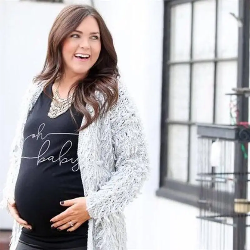 Топы для беременных с v-образным вырезом; рубашки для беременных; Модная одежда для беременных с коротким рукавом и принтом; женская летняя футболка; блуза Mommy To Be