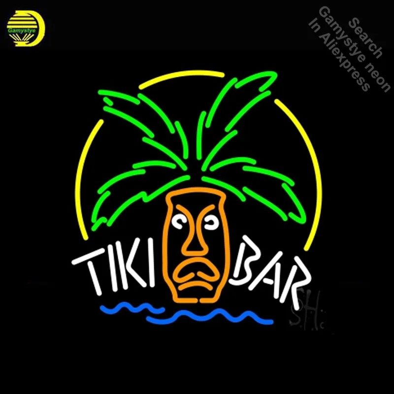 Неоновая вывеска для Tiki неоновая лампочка с логотипом бара стеклянная трубка