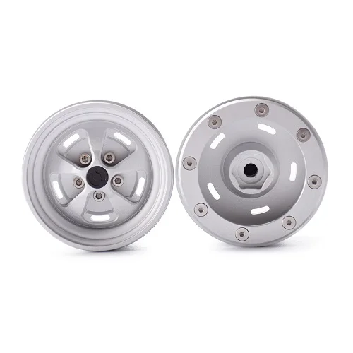 Черный DJX 4 шт. Матовый Серебряный 1,9 Beadlock колеса диски для 1/10 RC Гусеничный осевой SCX10 II 90046 Traxxas TRX4 D90 - Цвет: Черный