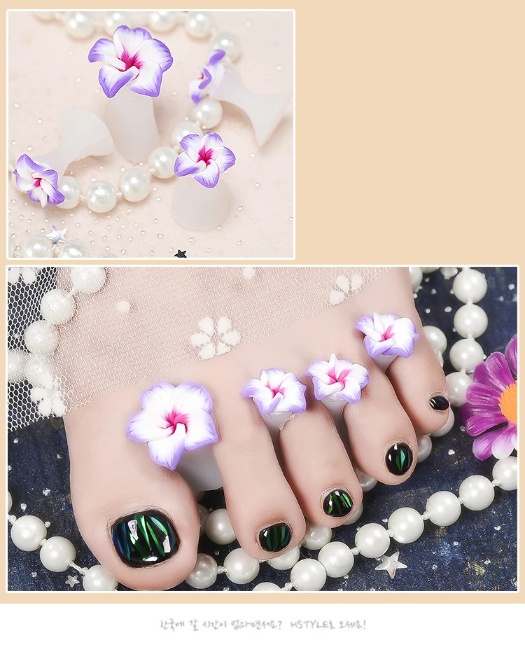 New Silica Gel Foot Toe Separator Finger Protector Nail Tips Flower Red Heart Image For Flexible Use UV Polish Art Tool | Красота и