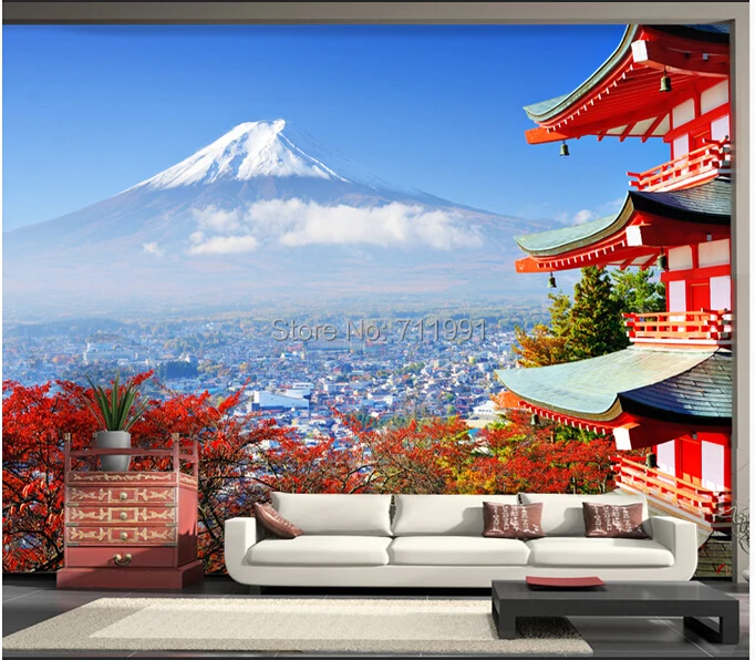 Фотообои на заказ 3D живописные обои Fuji для гостиной спальни фона телевизора из