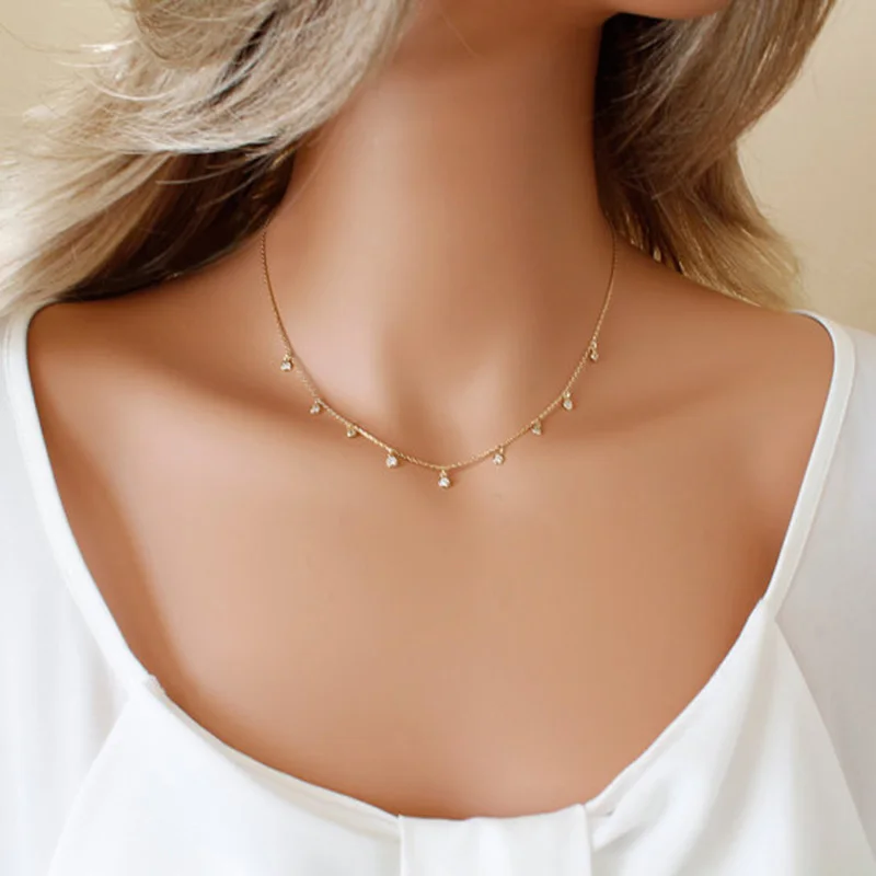 Новинка модное простое ювелирное изделие ожерелье с кристаллами и кисточками