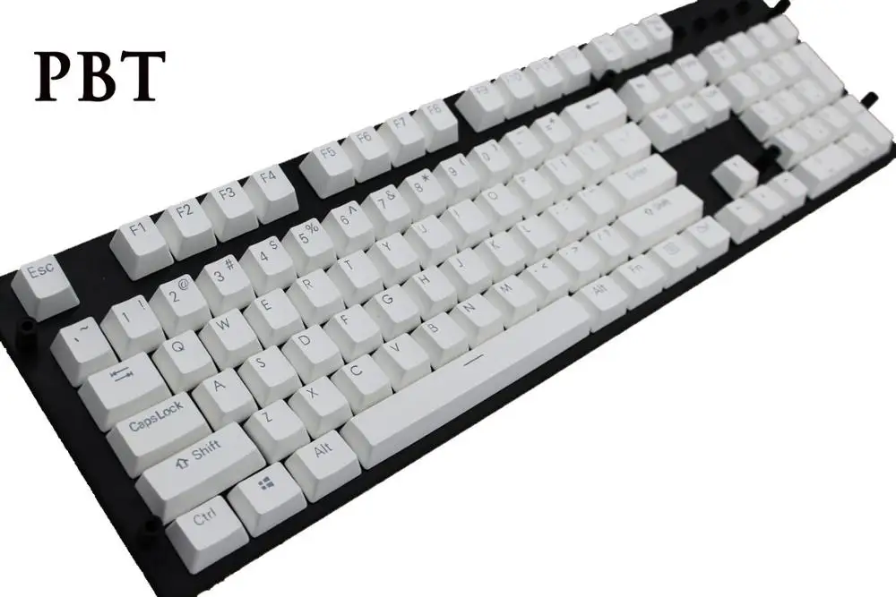 WHITE MP 104 ключи двойная съемка с подсветкой толстые ABS/PBT колпачки OEM профиль для Cherry/NOPPOO/filco Механическая игровая клавиатура Keycap - Цвет: WHITE