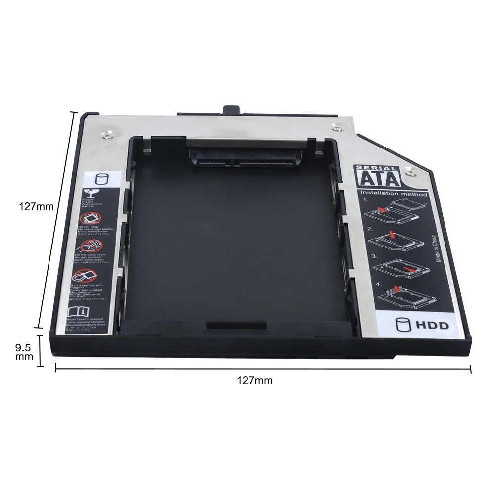 TISHRIC Optibay 2nd HDD Caddy 9 5 мм SATA 3 0 2 &quotSSD корпус для Lenovo ThinkPad T420s T430s T500 W500 T400 T410 T410s |