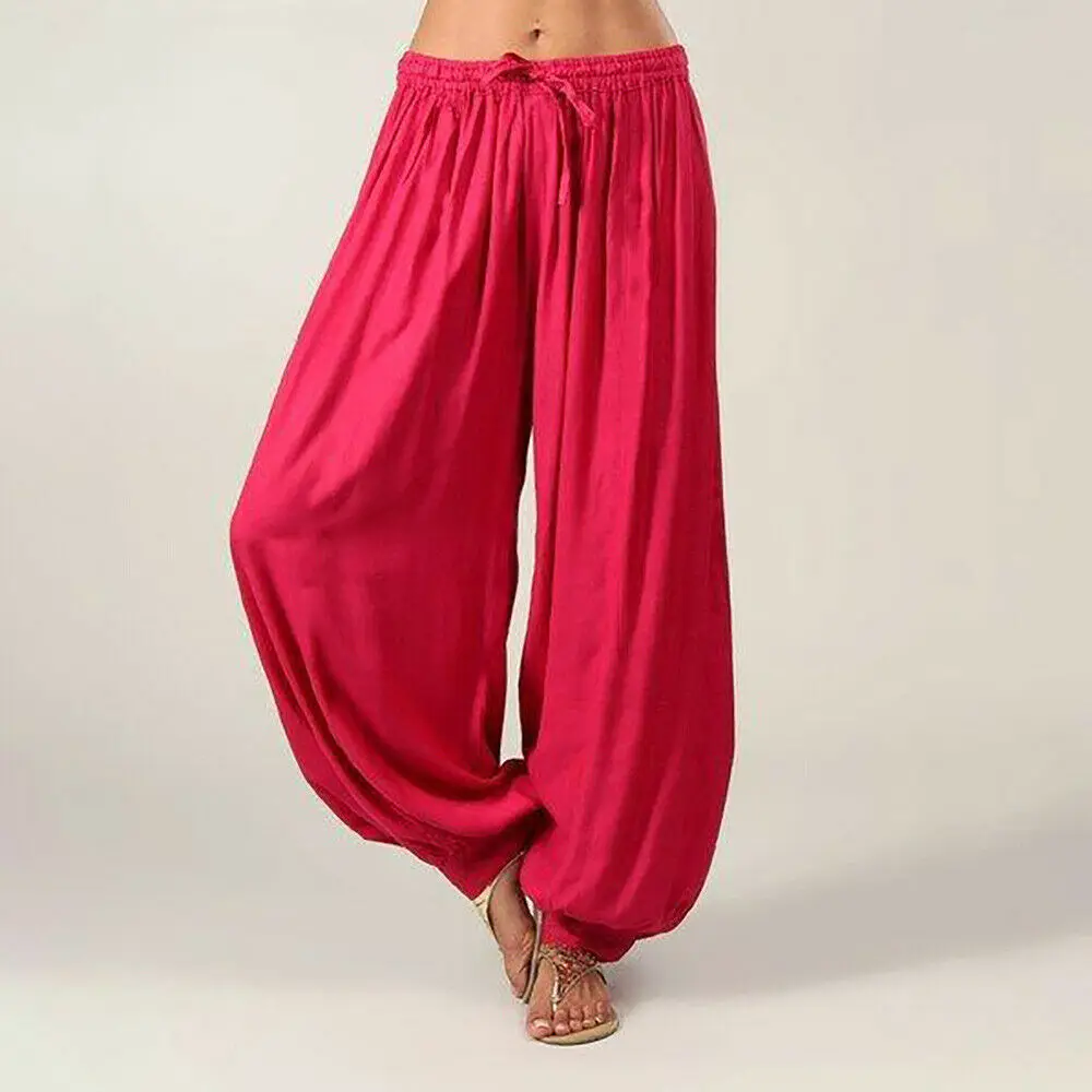 

Men & Women Harem Pants Cotton Baggy Afghani Genie Indian Aladdin Trouser 2019 New