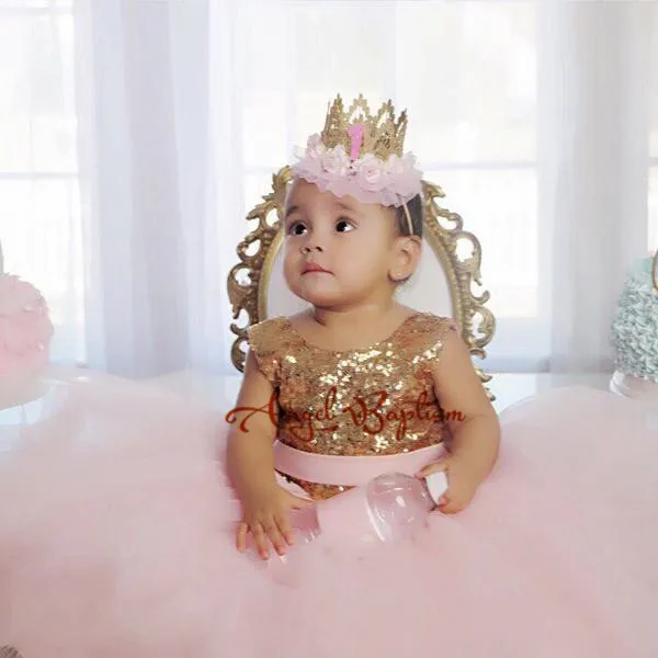 Красивые Розовые Платья с цветочным узором для девочек платье принцессы