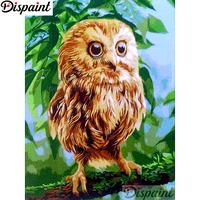 dispaint full squareround drill 5d diy diamond painting animal owl embroidery cross stitch 3d home decor a10651
