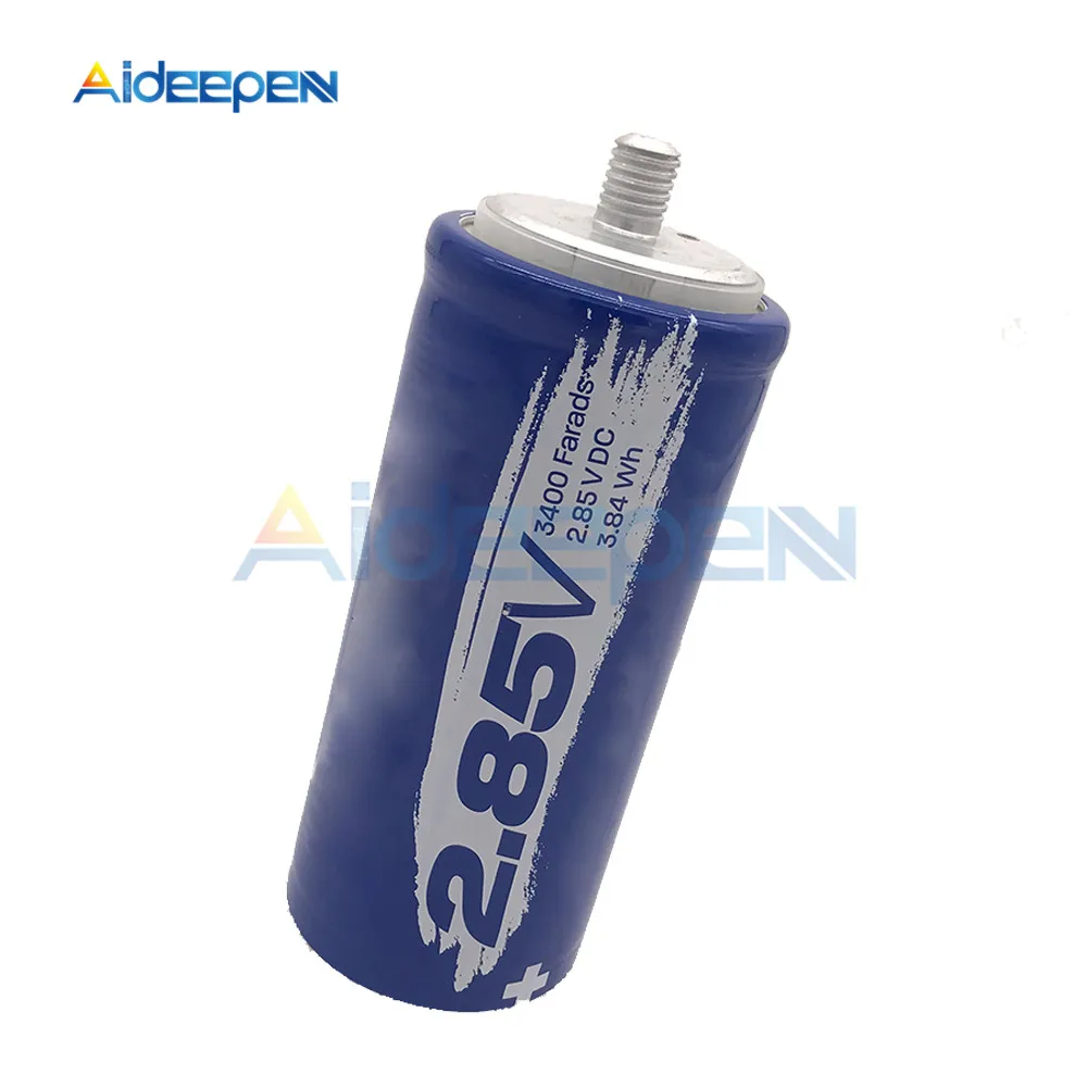 2,85 V 3400F супер фарад конденсатор 145*60 мм высокий ток Ultracapacitor 2.85V-3400F 145x60 мм для авто автомобильный источник питания