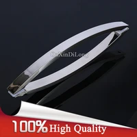 high quality 304 stainless steel frameless shower bathroom glass door handles pull push handles glass mount chrome finished