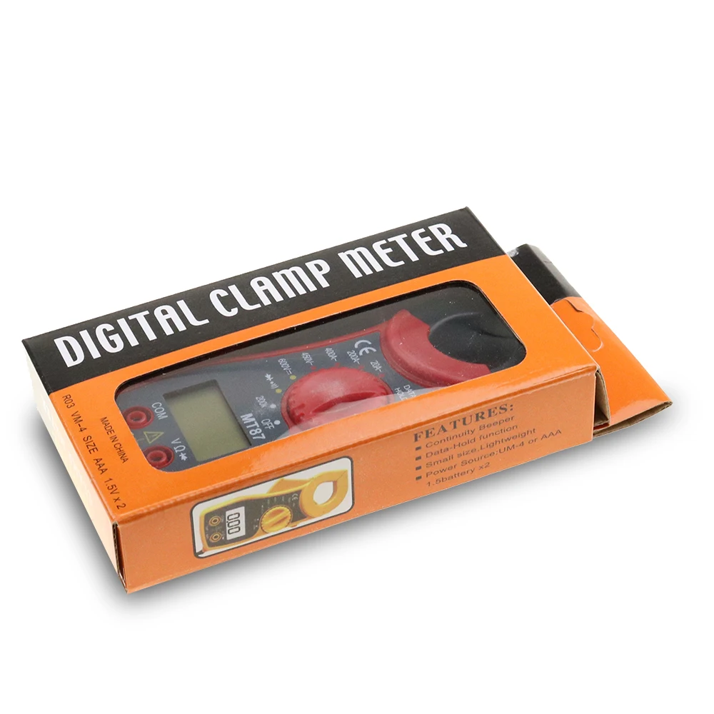 Цифровой мультиметр с зажимом подсветкой ЖК дисплей амперметр