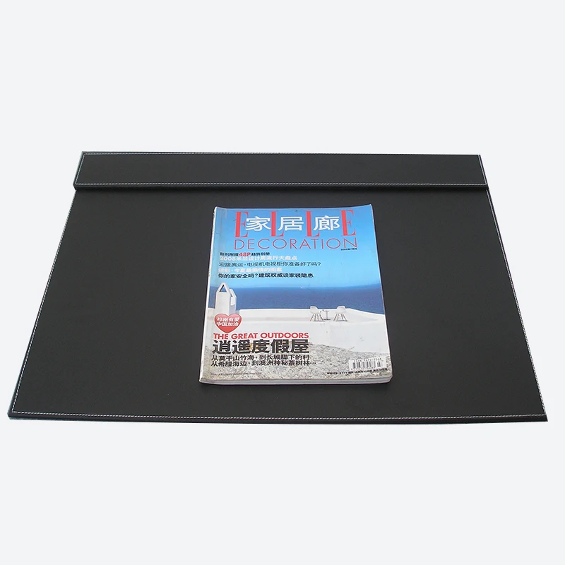 PU Leather Writing Work Pad Desk Drawing Mat with Office A3/ A4 File Paper Clip A005 Black | Канцтовары для офиса и дома